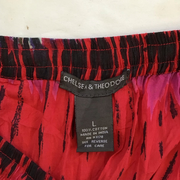 Chelsea & Theodore Women Vibrant Multi-Color Abstract Urban Artsy Maxi Skirt L - Picture 12 of 12